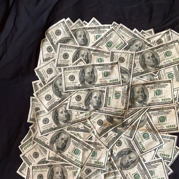 New MONEY black tee shirt size 2XL unisex - Picture 2 of 3